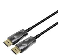 PremiumCord Optique 8K DisplayPort 1.3/1.4 Câble 10 m, Port d'Affichage sur DisplayPort, 32,4 Gbps, Vidéo 8K @ 60Hz, 5K @ 60Hz, 4K @ 60Hz 2160p, M/M, Connexions Dorées, Noir