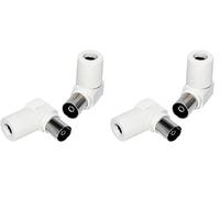 PremiumCord Prise d'antenne TV IEC coudé 75 Ohm (Lot de 2)