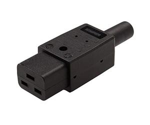 PremiumCord Prise Secteur 230 V 16 A, IEC C19, IEC60320, Couleur : Noir