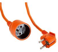 PremiumCord Câble d'Extension 230V 20m avec Sécurité Enfant, Câble d'alimentation, Câble Secteur, Rallonge Schuko, Prise à Fiche Type F, Couleur Orange