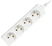 PremiumCord rallonge 230V 4 prises blanc 5m
