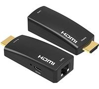 PremiumCord Rallonge HDMI vers câble Cat5e/6 50 m - Full HD 1080p - Connecteurs plaqués Or - Couleur : Noir