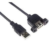 PremiumCord Rallonge USB 2.0 avec Connexion à vis Noir 2 m