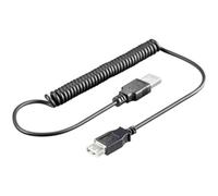 PremiumCord Rallonge USB 2.0, Câble Torsadé, Câble de Données Jusqu'à 480 Mbit/S, Câble de Charge, USB 2.0 Type A Femelle vers Mâle, 4 Broches, 2 Blindages, Couleur Gris, Longueur 1 m