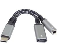 PremiumCord Reducer USB-C /3,5mm jack avec DAC Chip USB-C pour charger 13cm