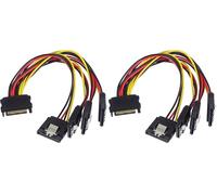PremiumCord Répartiteur d'alimentation SATA vers Disque Dur, Bloc d'alimentation 4 x SATA pour Disque Dur, SSD, enregistreur CD/DVD (Lot de 2)