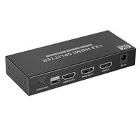 PremiumCord Répartiteur HDMI 2.1 1-2, 8K 4320p 60 Hz, 4K 2160p 120 Hz, Full HD 1080p, HDCP 2.2, HDR, Edid, Boîtier Métallique