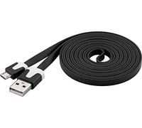 PremiumCord USB - Câble de Connexion Plat Micro USB Pvc 2 m, Type A Mâle vers Type Micro B Mâle, Câble de Données Haut Débit, 2x Blindé, AWG28, Couleur Noir, Longueur 2 m