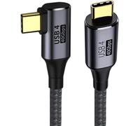 PremiumCord USB4 Gen 3x2 40Gbps 8K@60Hz 240W,Thunderbolt,0.8m courbé