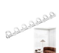 PremiumCurtain Système de rail de rideau en aluminium 250 cm Blanc Montage au plafond Ondulations Longueur réglable 100-600 cm pour rideaux lisses