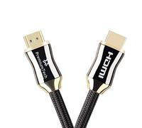 PremiumTech Cable HDMI 2.1 Europe - Câble Audio et Vidéo Ultra High Speed 48GB/s - Chargeur 8K et 10K à 60hz, 4K à 120hz - Dynamic HDR, Dolby Vision, HDR 10 - Or et Noir - 1m