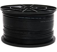 PremiumX câble satellite mini coaxial de 100m en noir - Extra fin avec un diamètre de 4mm - Double blindage pour la télévision par satellite câble DVB-T - Prend en charge la Ultra HD 4K et la 3D