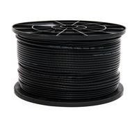 PremiumX câble satellite mini coaxial de 50m en noir - Extra fin avec un diamètre de 4mm - Double blindage pour la télévision par satellite câble DVB-T - Prend en charge la Ultra HD 4K et la 3D