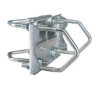 PremiumX Double Collier en croix pour fixation de mât satellite pour tubes jusqu'à Ø 63 mm - Système de colliers en croix incluant un étrier en U et un écrou M8