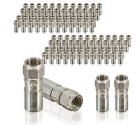 PremiumX Lot de 100 connecteurs de compression S8 F à compression 7-7,5 mm pour câble satellite coaxial câble d'antenne fiche F