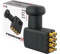 Premiumx Octo Lnb 8 Sorties Pour 8 Utilisateur - Tête Universelle Pour Parabole - Convertisseur De Signal Tv Avec Protection Météorologique - Lnb Satellite Numérique - Dvb-S2 8K Uhd 4K Full Hd