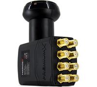 PremiumX Octo LNB 8 Sorties pour 8 utilisateur - Tête Universelle pour Parabole - Convertisseur de Signal TV avec Protection météorologique - LNB Satellite numérique - DVB-S2 8K UHD 4K Full HD