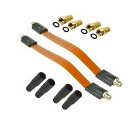 PremiumX Sat 2x passage de fenêtre + 4 F-connecteur + 4 manchons plats en caoutchouc