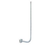 PremiumX Support mural extra long en acier avec colliers de serrage pour station météo 30 cm 120 cm Ø 38 mm
