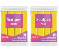 Premo Sculpey Pâte à Modeler, Jaune, Cadmium Yellow Hue (Lot de 2)