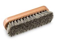 PREMYO Grande Brosse à Lustrer en CRIN de Cheval Gris - Nettoyage Polissage des Chaussures en Cuir
