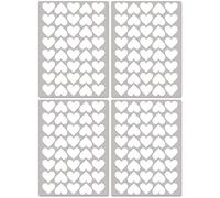 PREMYO Set de 160 Stickers Muraux Enfants Cœurs - Autocollants Décoration Murale Chambre Bébé - Facile à Poser Blanc