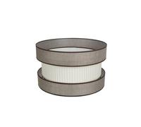 PRENDELUZ Abat-jour suspendu pour salon, E27, marron-beige, 40 x 40 x 24 cm, idéal pour décorer et fournir un éclairage d'ambiance.