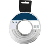 PRENDELUZ Bobine de câble audio 10M, câble parallèle audio blanc, câble audio électrique, câble section 2 x 0,50 mm