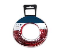 PRENDELUZ Câble audio parallèle 10 M, câble audio rouge/noir, câble audio section 2x0,75 mm