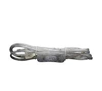 PRENDELUZ Câble Transparent avec Interrupteur traversant + fiche européenne