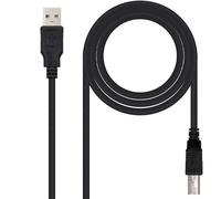 PRENDELUZ Câble USB 2.0 pour imprimante type A/M - B/M, noir, 4,5 m, pour connexion d'imprimantes et d'appareils électroniques.