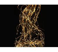 PRENDELUZ Cascade LED - Éclairage décoratif de 2 m, 10 Fils en Or Blanc Chaud, idéal pour créer des ambiances accueillantes et festives.