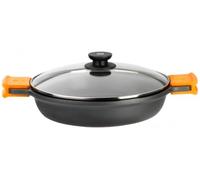 PRENDELUZ Casserole basse Ø 28 cm, antiadhésive, adaptée à tous les types de cuisines, idéale pour cuire à feu doux et préparer des ragoûts.