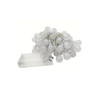 PRENDELUZ Guirlande lumineuse à bulles, 3 piles AA, 2,5 m de long, lumière blanche froide, idéale pour la décoration intérieure et extérieure.