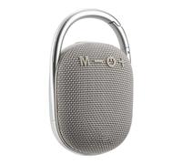 PRENDELUZ Mini Enceinte Grise Portable avec Crochet, Bluetooth, lumières LED, USB