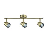 PRENDELUZ Réglette 3 x GU10 cuir 14 x 48,5 x 8,5 cm - Éclairage d'ambiance pour maisons et bureaux, idéal pour accentuer les espaces.