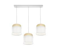 PRENDELUZ Réglette LED 3 x E27 68 x 19 cm, couleur naturelle/blanche, idéale pour éclairer les espaces et créer des ambiances chaleureuses.