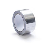 PRENDELUZ Ruban adhésif noir en aluminium haute température, 25 m x 55 mm, idéal pour la ventilation, l'isolation et la suppression des ponts thermiques