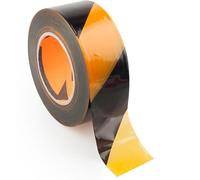 PRENDELUZ Ruban de signalisation compact noir et jaune pour sécurité, non adhésif, 200 m
