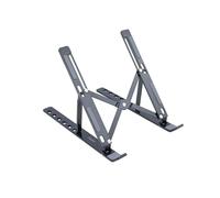 PRENDELUZ Support élévateur en Aluminium Pliable Portable Gris, léger et réglable, idéal pour élever Les appareils et améliorer l'ergonomie.