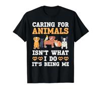 Prendre Soin des Animaux, ce n'est Pas ce Que Je Fais, C'est être Moi T-Shirt Graphique avec Valeur, Homme, Noir, L