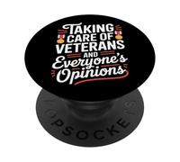 Prendre soin des vétérans et des opinions de tout le monde VA Nurse PopSockets PopGrip Adhésif