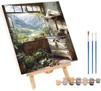 Prendre Un Repas Peinture Numero Adulte, DIY Peinture Numero LéGume, Loisirs Créatifs Adultes, Paint by Numbers Canevas Kit Complet Adulte avec Pinceaux, Décoration Maison Cadeau 40x50cm 4-3356