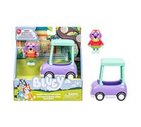 Prends la Route avec Bluey et Ses Amis dans Cette Petite Voiture trop Mignonne, Transporte Janet à Bord de la Voiture de Grand-mère, Qui Peut accueillir Une Figurine articulée de 6 à 7,6 cm
