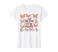 Prenez des Risques pour Changer Votre Vie T-Shirt Graphique avec Valeur, Femme, Blanc, M