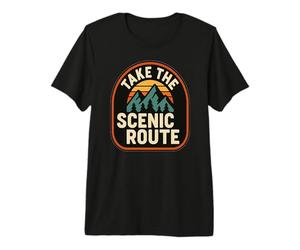 Prenez la Route panoramique T-Shirt Haut de Gamme