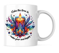Prenez Le Temps De Rendre Votre Âme Heureuse Tasse À Café Drôle Mug À Café Humour Mug Pour Cacao Bureau L'École 330Ml