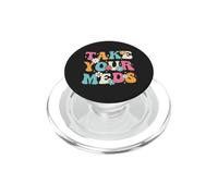 Prenez Vos médicaments - Groovy Hippie Floral PopSockets PopGrip pour MagSafe