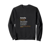 Prénom Amelia Message personnalisé Femme Définition Nom Sweatshirt