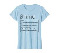 Prénom Bruno Signification Définition Garçon Personnalisé Sarcasm T-Shirt, Femme, Bleu Céleste, XXL
